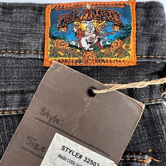 True Religion Women's 30 NWT Vintage Y2K 2004 JOEY Gray Wash Boot Cut Jeans - Picture 10 of 12